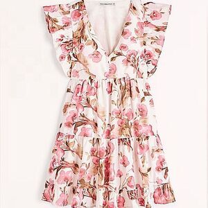 Abercrombie pink mini floral dress